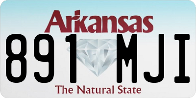 AR license plate 891MJI