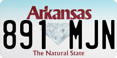 AR license plate 891MJN