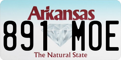 AR license plate 891MOE