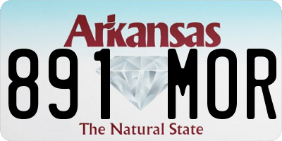 AR license plate 891MOR