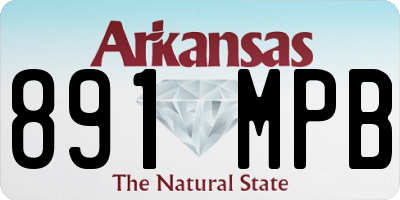AR license plate 891MPB