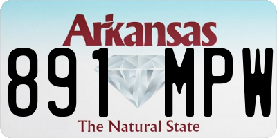 AR license plate 891MPW