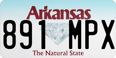 AR license plate 891MPX