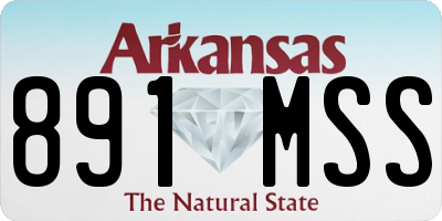 AR license plate 891MSS