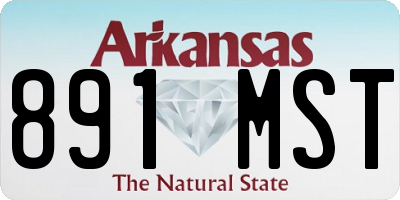 AR license plate 891MST