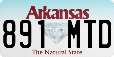 AR license plate 891MTD
