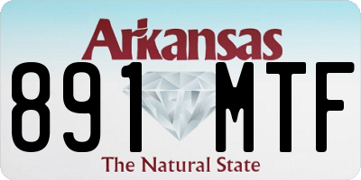 AR license plate 891MTF