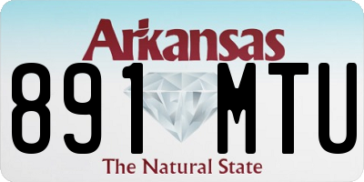 AR license plate 891MTU