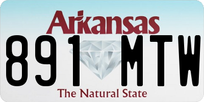 AR license plate 891MTW