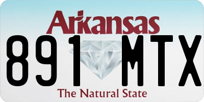 AR license plate 891MTX