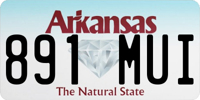 AR license plate 891MUI