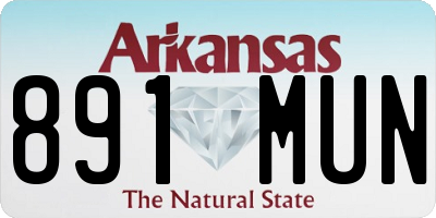 AR license plate 891MUN