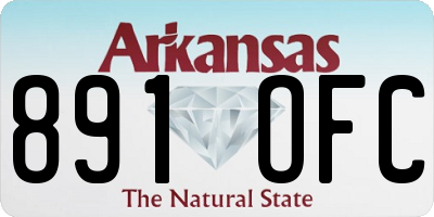 AR license plate 891OFC