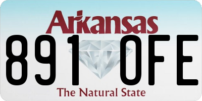 AR license plate 891OFE