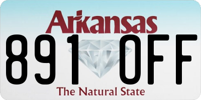 AR license plate 891OFF