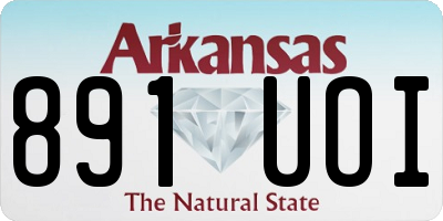 AR license plate 891UOI