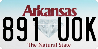AR license plate 891UOK