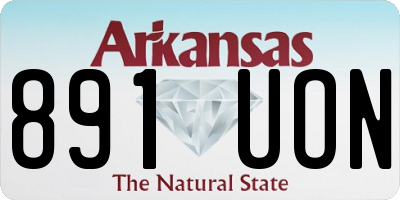 AR license plate 891UON