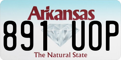 AR license plate 891UOP