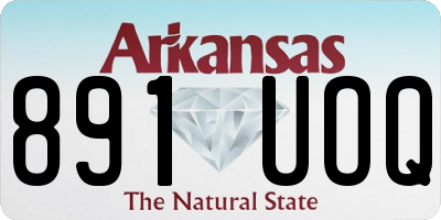 AR license plate 891UOQ