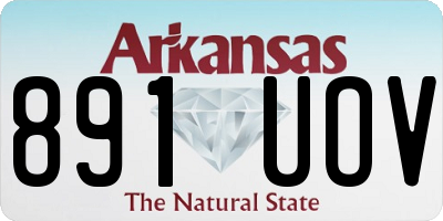 AR license plate 891UOV