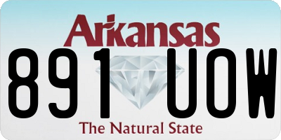AR license plate 891UOW