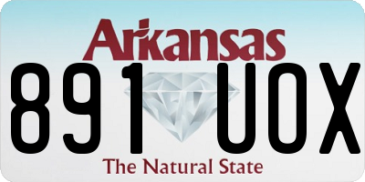 AR license plate 891UOX