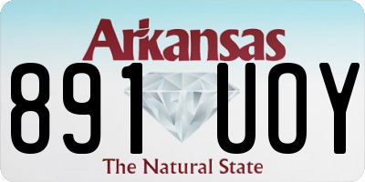AR license plate 891UOY