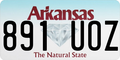 AR license plate 891UOZ