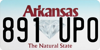 AR license plate 891UPO