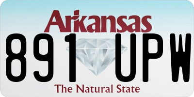 AR license plate 891UPW