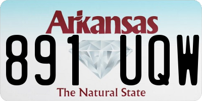 AR license plate 891UQW