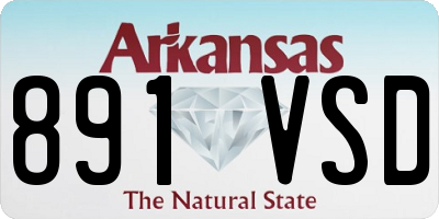 AR license plate 891VSD