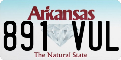 AR license plate 891VUL