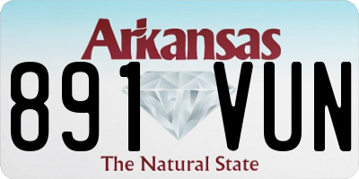 AR license plate 891VUN