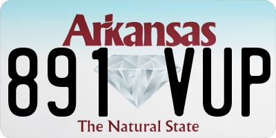 AR license plate 891VUP