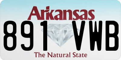 AR license plate 891VWB