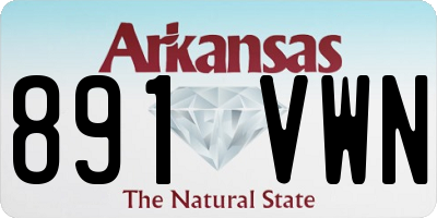 AR license plate 891VWN