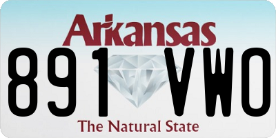 AR license plate 891VWO