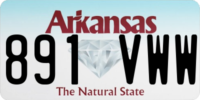 AR license plate 891VWW
