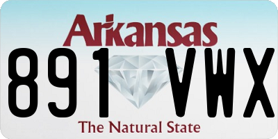 AR license plate 891VWX