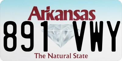 AR license plate 891VWY