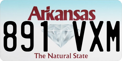 AR license plate 891VXM