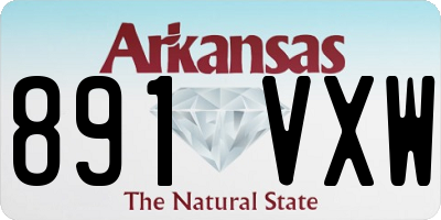 AR license plate 891VXW