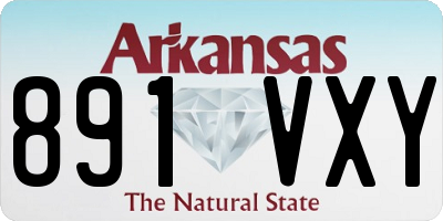 AR license plate 891VXY