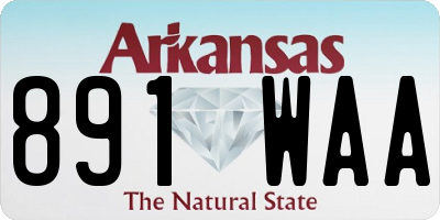AR license plate 891WAA
