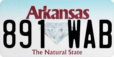 AR license plate 891WAB