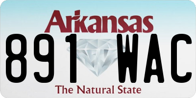 AR license plate 891WAC
