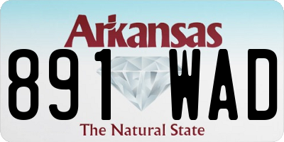 AR license plate 891WAD