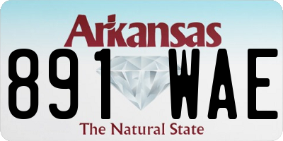 AR license plate 891WAE